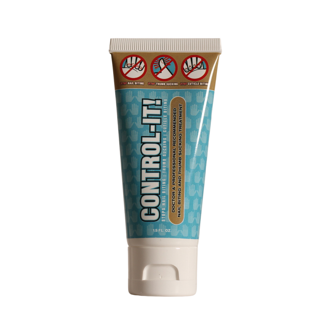 Control-It Natural Nail Biting & Thumb Sucking Solution | 100% Natural Kid Safe Bitter Taste Deterrent | Gentle on Skin, Teeth, Nails & Fingers | Kids, Adults & Teens | Easy to Apply | New 1.5 oz. Tube