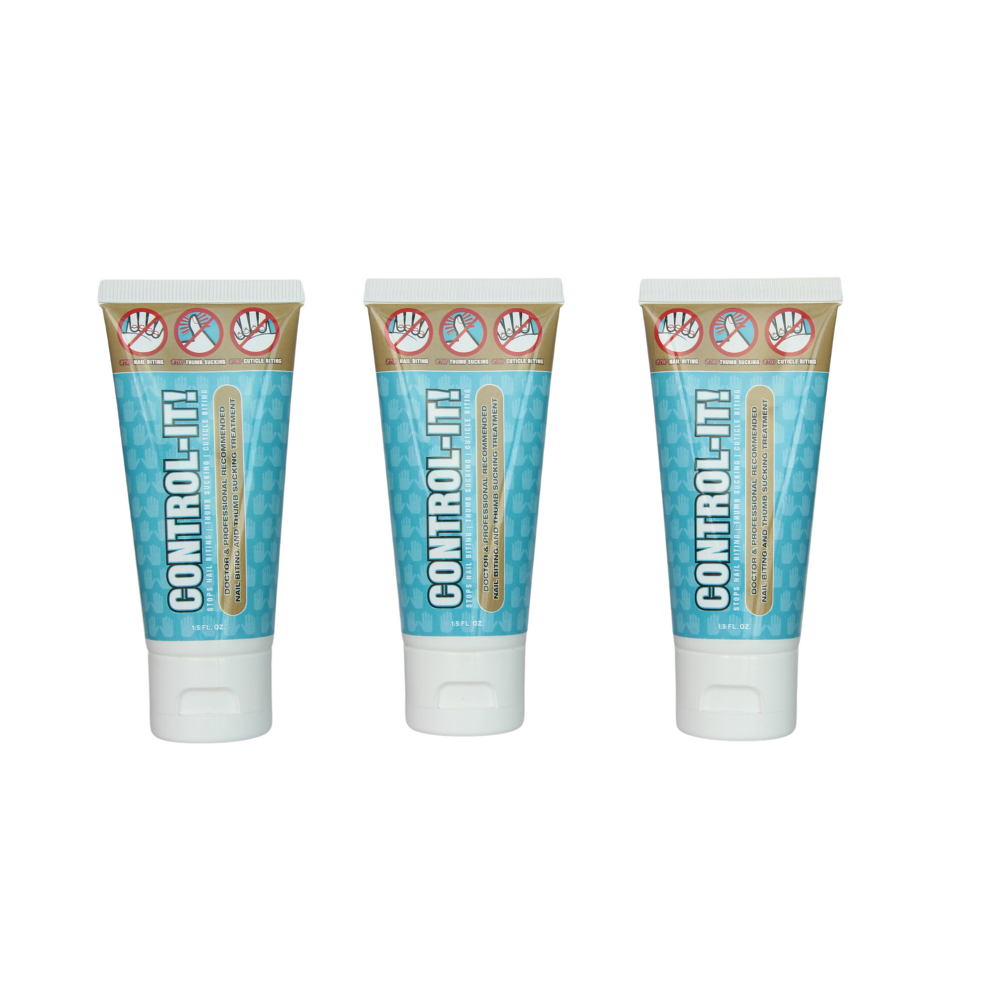 Control-It Natural Nail Biting & Thumb Sucking Solution | 100% Natural Kid Safe Bitter Taste Deterrent | Gentle on Skin, Teeth, Nails & Fingers | Kids, Adults & Teens | Easy to Apply | New 1.5 oz. Tube