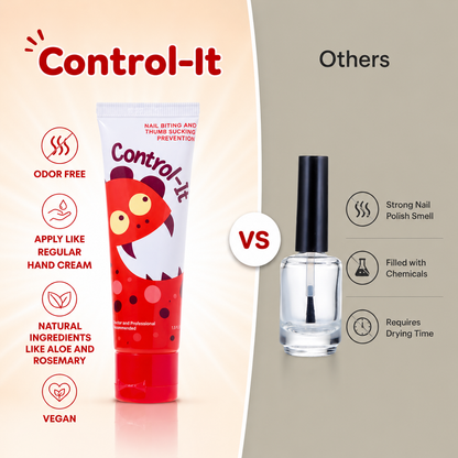 Control-It Cream - Stops Thumb Sucking and Nail Biting - Vegan - Made in the USA - Recommended for Ages 3 and Older - 4 to 6 Weeks of Use (Copy)