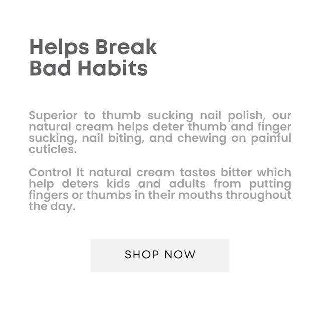 Control-It Natural Nail Biting & Thumb Sucking Solution | 100% Natural Kid Safe Bitter Taste Deterrent | Gentle on Skin, Teeth, Nails & Fingers | Kids, Adults & Teens | Easy to Apply | New 1.5 oz. Tube